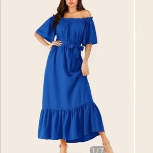 NWOT Flying Tomatoes royal blue dress